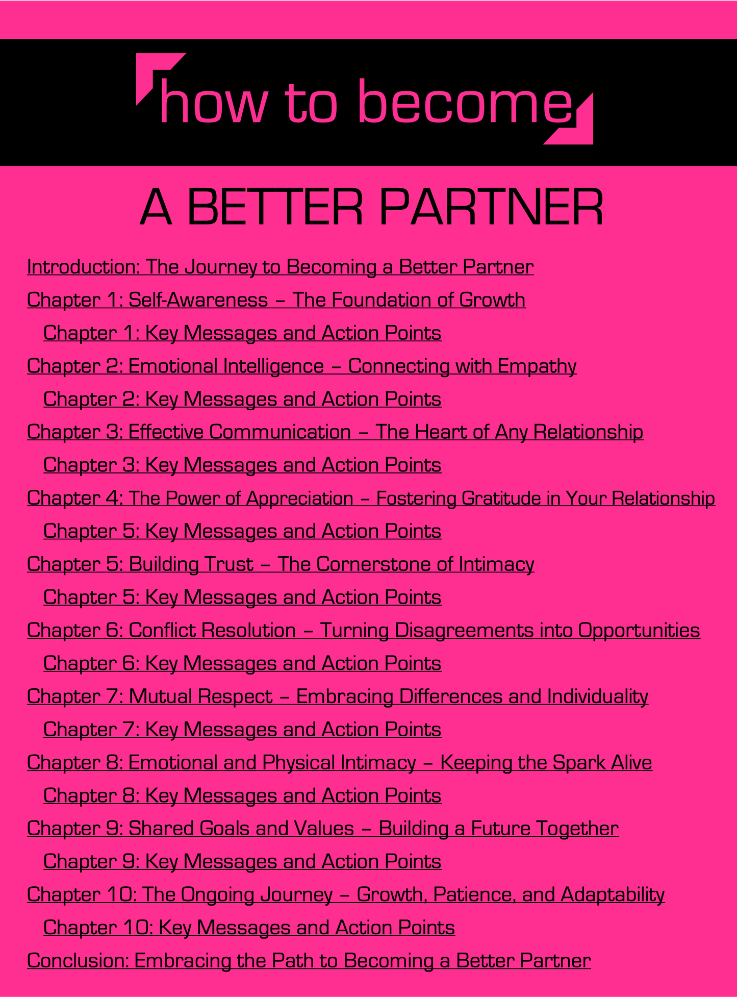 How to become A BETTER PARTNER